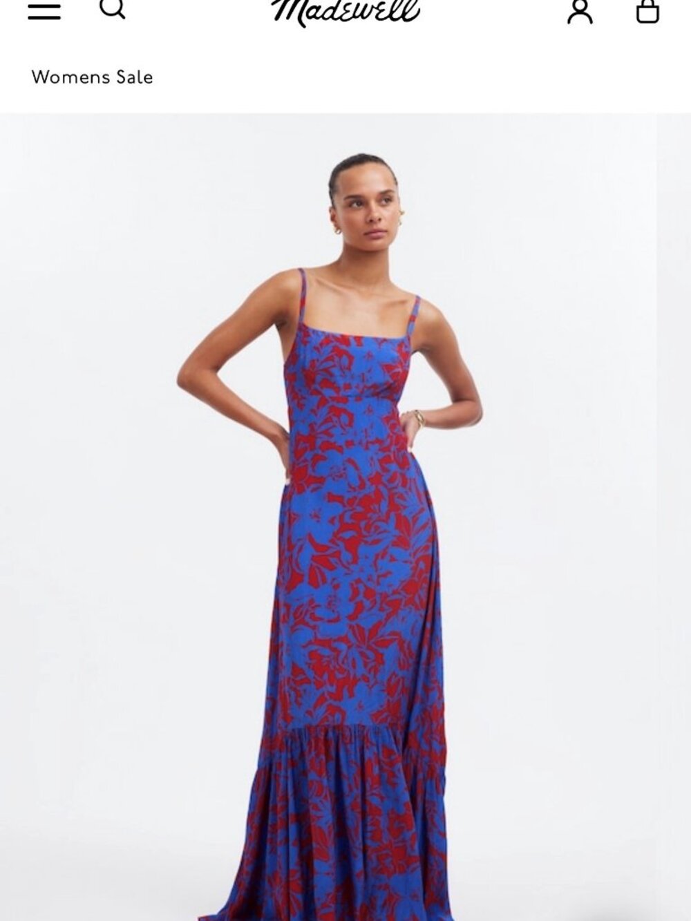 Madewell Empire Waist Tank Maxi Dress in Floral
